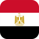 The Flag of Egypt Rounded Square