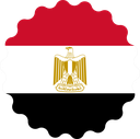 The Flag of Egypt Scallop Circle