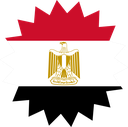 The Flag of Egypt Star Burst