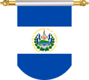 The Flag of El Salvador Hanging Banner II