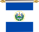 The Flag of El Salvador Hanging Banner IV