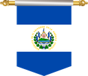 The Flag of El Salvador Hanging Banner III