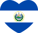 The Flag of El Salvador Heart