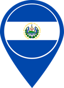 The Flag of El Salvador Map Pin