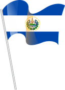 The Flag of El Salvador Pole Flag I