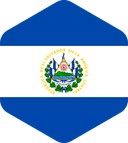The Flag of El Salvador Rounded Hexagon