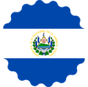 The Flag of El Salvador Scallop Circle