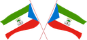 The Flag of Equatorial Guinea Crossed Flags