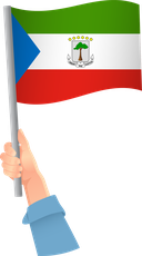 The Flag of Equatorial Guinea Handheld