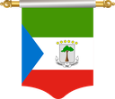 The Flag of Equatorial Guinea Hanging Banner I