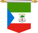 The Flag of Equatorial Guinea Hanging Banner III
