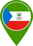 The Flag of Equatorial Guinea Map Pin