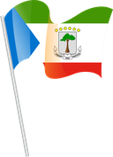 The Flag of Equatorial Guinea Pole Flag I
