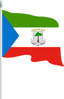 The Flag of Equatorial Guinea Pole Flag II