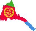 The Flag of Eritrea Map