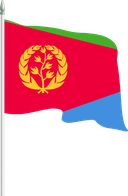 The Flag of Eritrea Pole Flag II