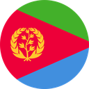 The Flag of Eritrea Round