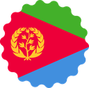 The Flag of Eritrea Scallop Circle