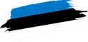 The Flag of Estonia Brushed