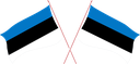 The Flag of Estonia Crossed Flags