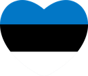 The Flag of Estonia Heart