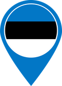The Flag of Estonia Map Pin