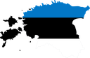 The Flag of Estonia Map