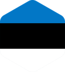 The Flag of Estonia Rounded Hexagon