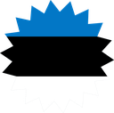 The Flag of Estonia Star Burst