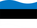 The Flag of Estonia Wavy I