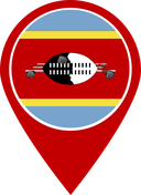 The Flag of Eswatini Map Pin