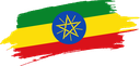The Flag of Ethiopia Brushed