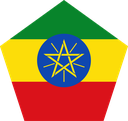 The Flag of Ethiopia Pentagon