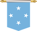 The Flag of Federated States of Micronesia Hanging Banner III