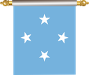 The Flag of Federated States of Micronesia Hanging Banner IV