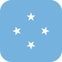 The Flag of Federated States of Micronesia Rounded Square
