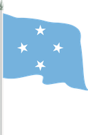 The Flag of Federated States of Micronesia Pole Flag II