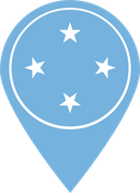 The Flag of Federated States of Micronesia Map Pin