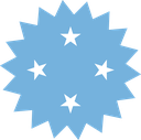 The Flag of Federated States of Micronesia Star Burst