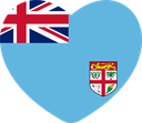 The Flag of Fiji Heart