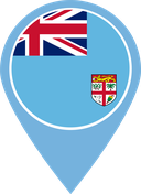 The Flag of Fiji Map Pin