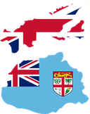 The Flag of Fiji Map