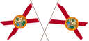 The Flag of Florida Crossed Flags