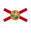 The Flag of Florida Map Pin