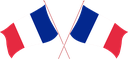 The Flag of France Crossed Flags