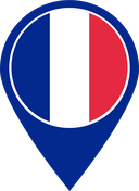 The Flag of France Map Pin