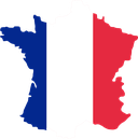 The Flag of France Map