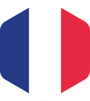 The Flag of France Rounded Hexagon