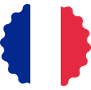 The Flag of France Scallop Circle