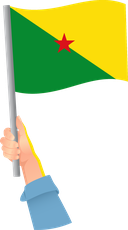 The Flag of French Guiana Handheld